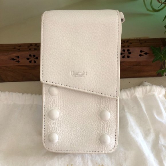 ***SOLD***Hammitt 310 West Crossbody Pebble Leather Marshmallow White - Picture 4 of 16